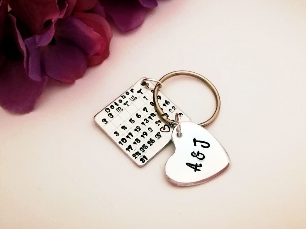 Calendar with Heart - Key Ring