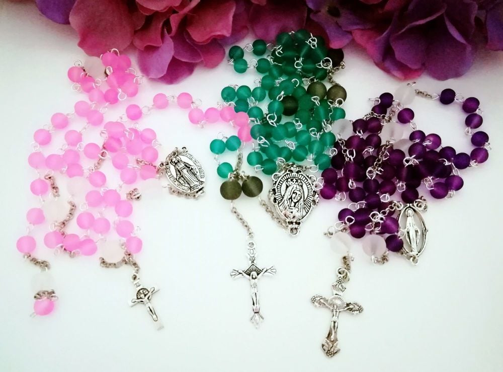 Create your own Rosary with iced beads