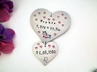 Baby/Birth Memorial Hearts Ornament - Made to Order