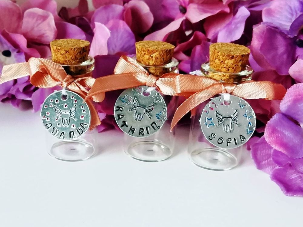 Tooth Fairy Bottle - Baby teeth Teeth Memorial Keepsake