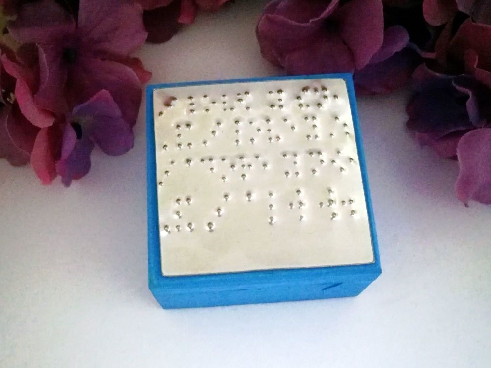 Braille Trinket Box - Love you Quote