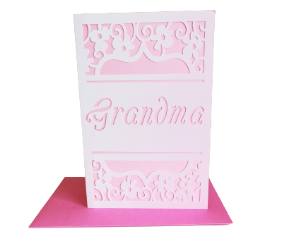 Grandma Card with Flower Border