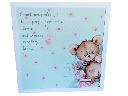 Teddy Card for a special person