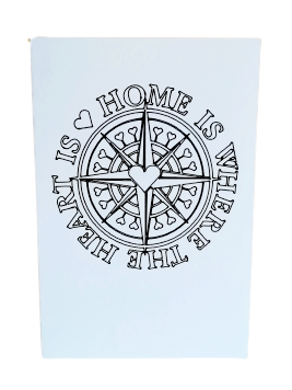 Home is where the Heart is - black and white design