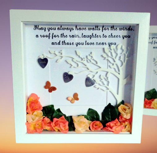 Family Tree - Shadow Box - branched out tree