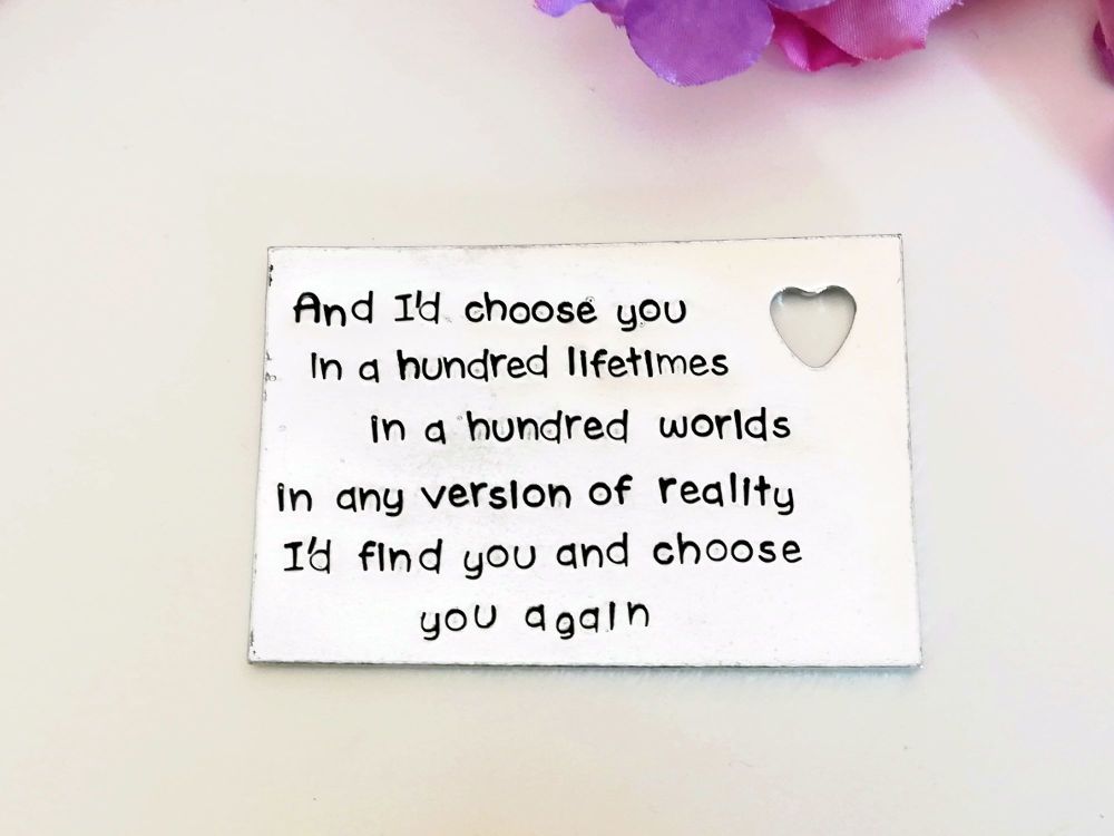 Wallet Insert - And I'd choose you...