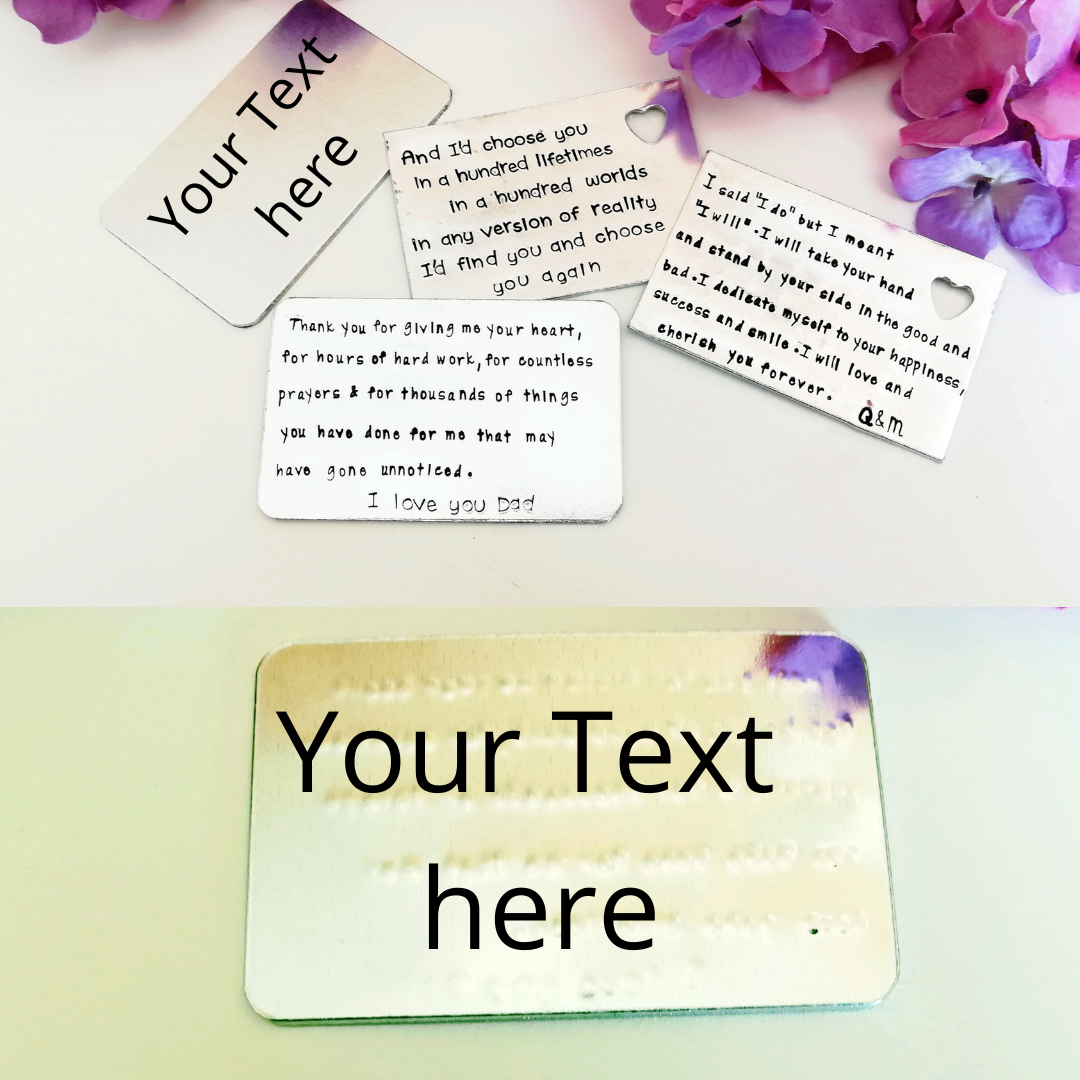 Wallet Insert - yours to design and personalize