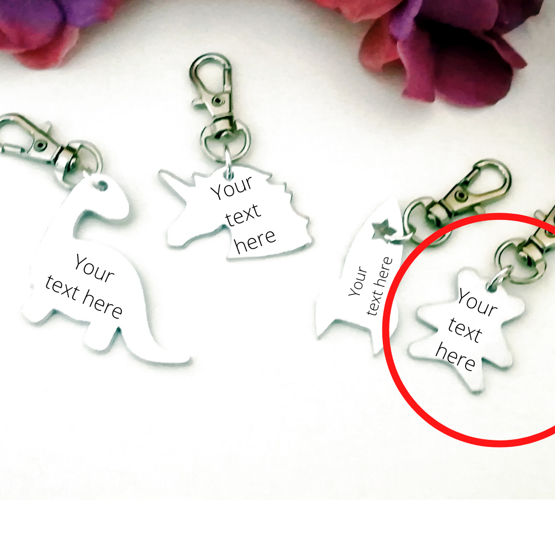 Bear - Zipper Charm / Bag Tag - personalized Clip-on Tag