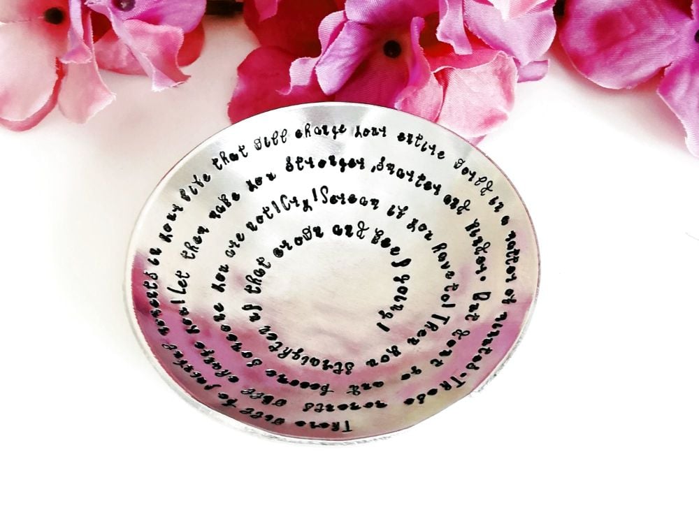 Trinket Dish - motivational life quote - large dish
