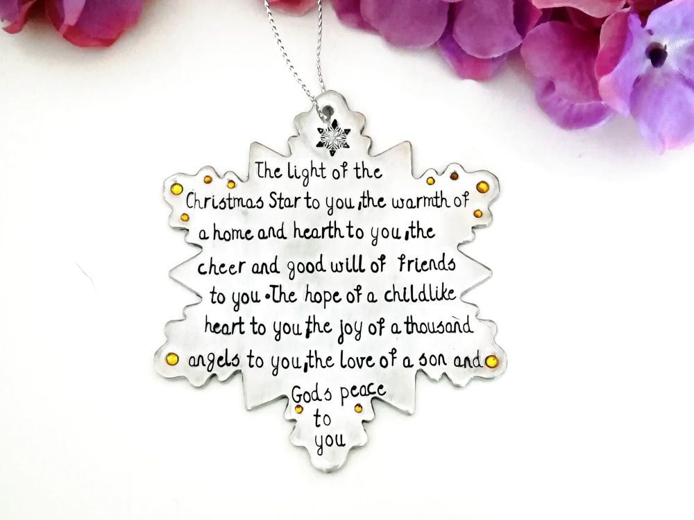 Christmas Star - Snowflake - Ornament
