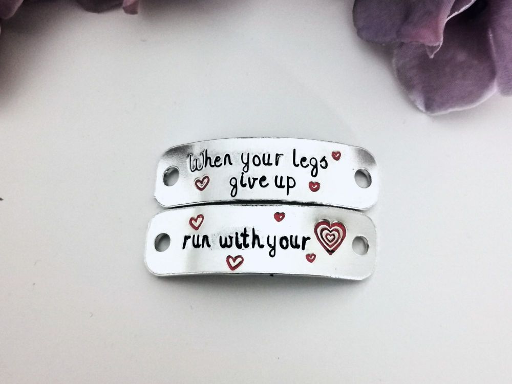 Trainer Tags - Trainer Tags - when your legs give up,run with your heart