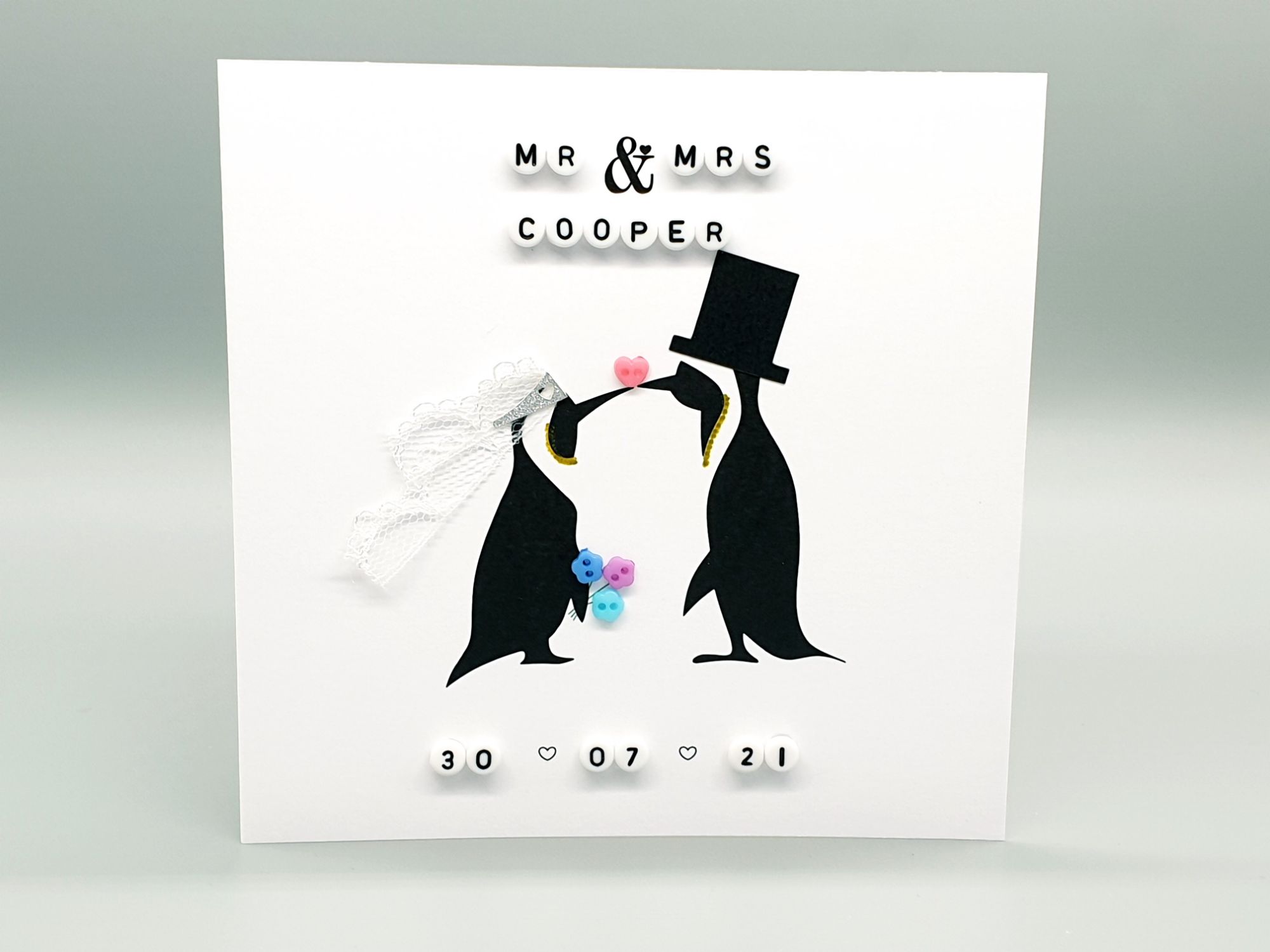Penguin Wedding 6x6" Card