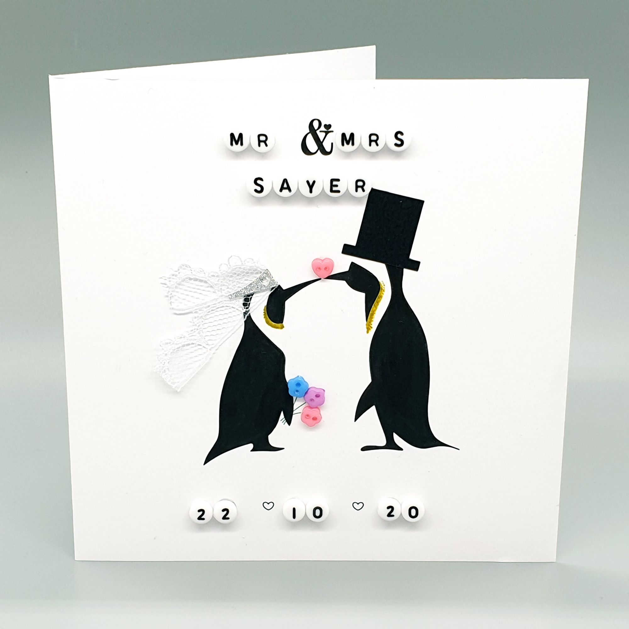 Penguin Wedding 6x6" Card