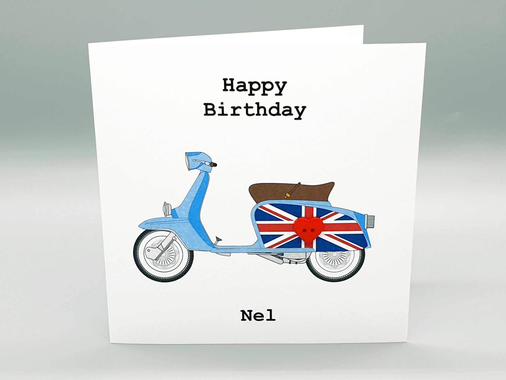 Union Jack Scooter 6x6" Card
