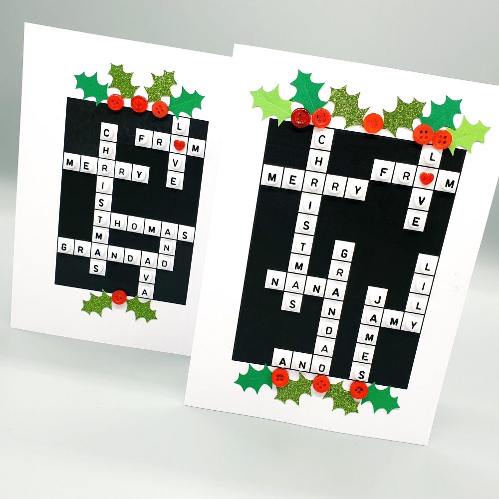 Personalised Crossword Christmas Card