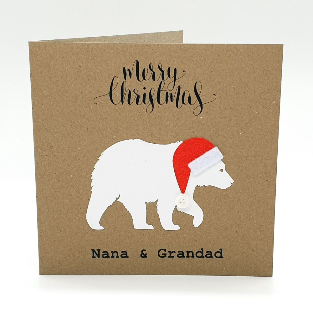 Personalised Polar Bear Christmas Card
