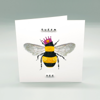 Handmade 'Queen Bee' Card - Pink Crown