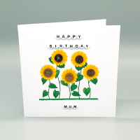 Personalised Sunflower Garden Birthday Card