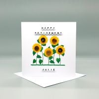 Personalised Sunflower Garden Retirement Card