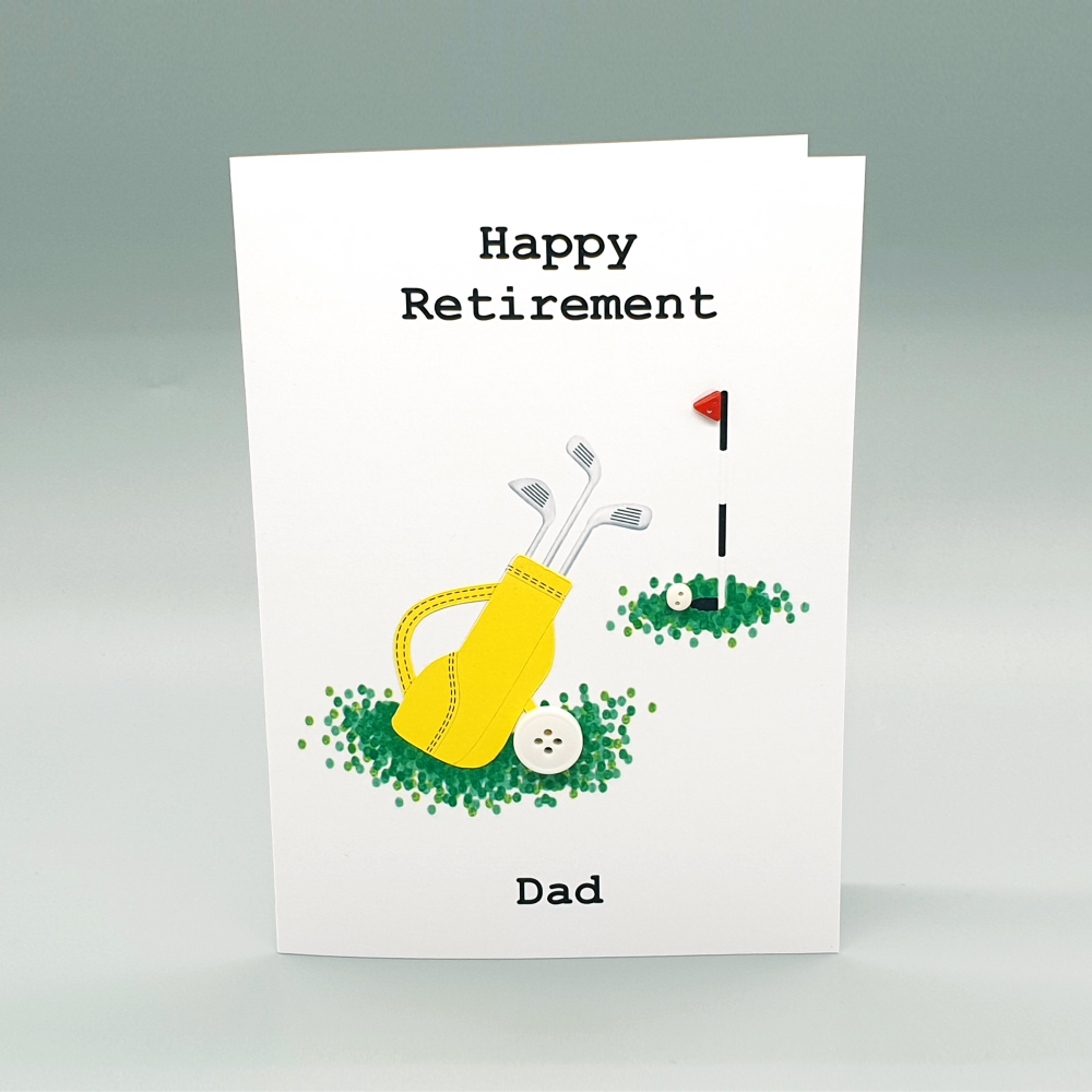 Personalised Golf Retirement Tall Card