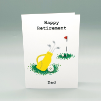 Personalised Golf Retirement Tall Card
