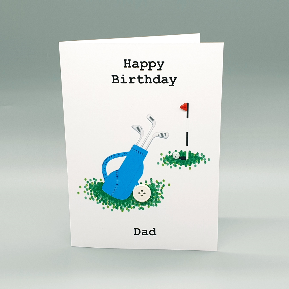 Personalised Golf Birthday Tall Card