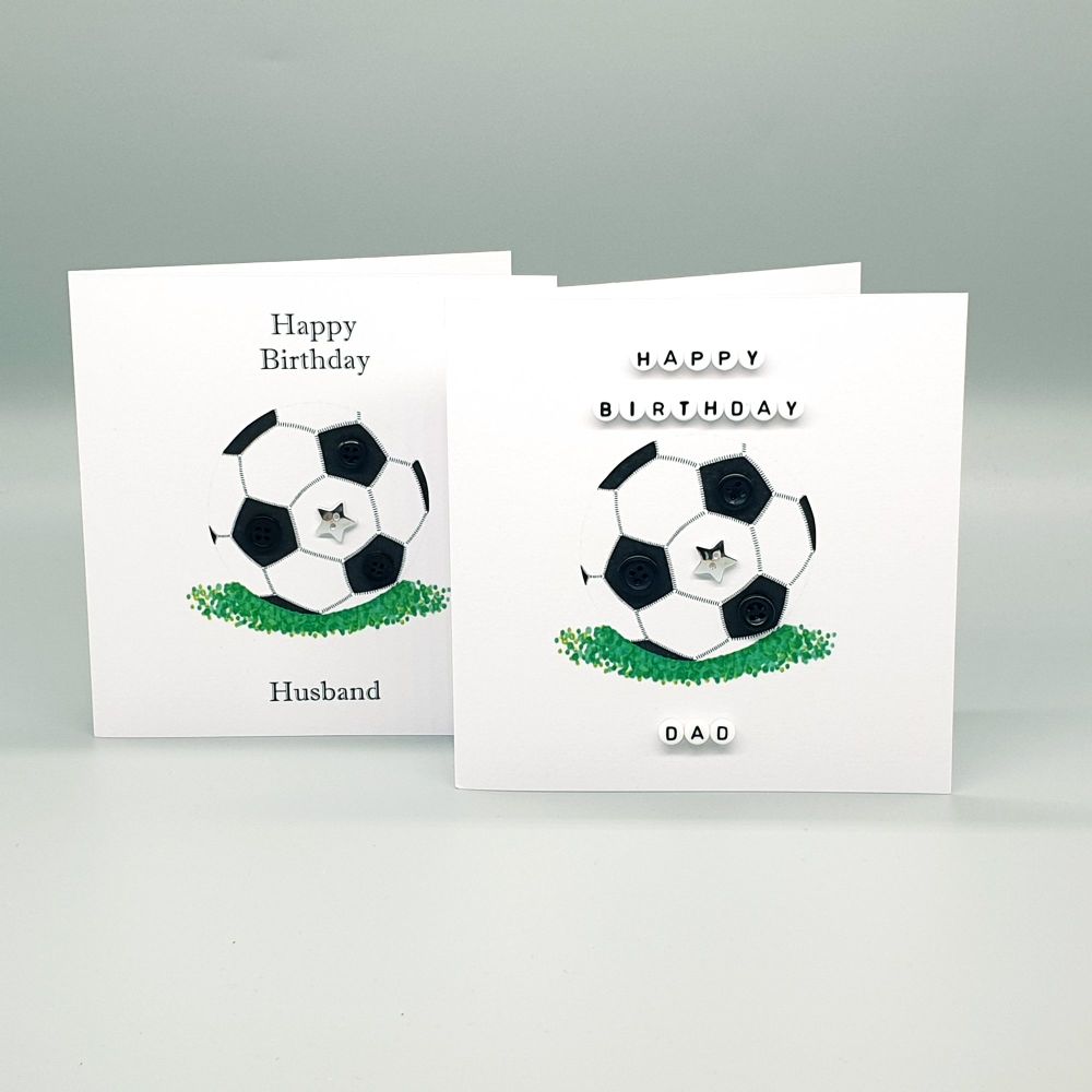 Personalised Football Birthday Cards | Handmade Card Studio