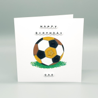 Personalised Football Birthday Card - Gold & Bronze