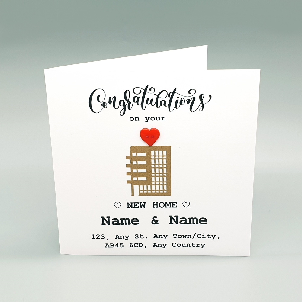 Personalised New Home Card -  Flat