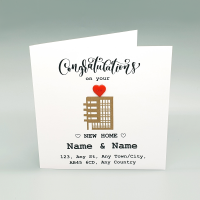 Personalised New Home Card - Flat