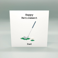 Personalised Golf Retirement Square Card