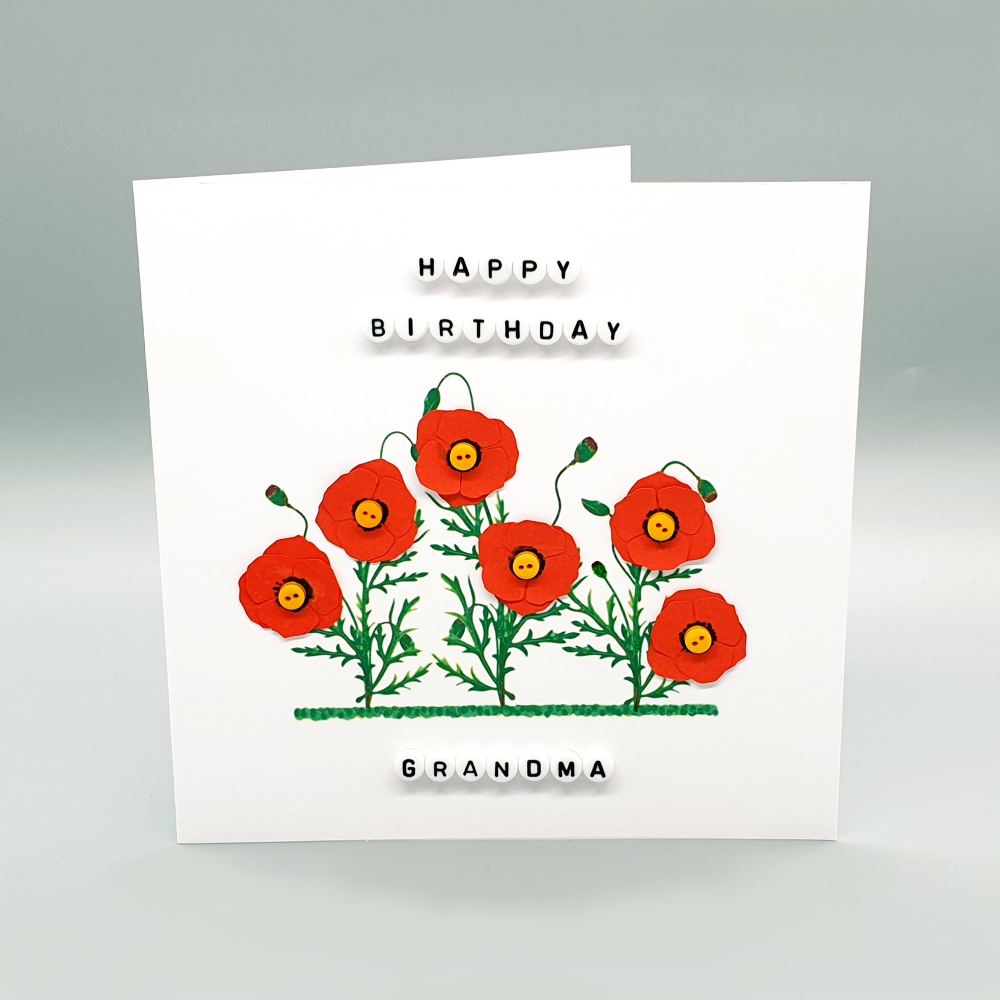 Personalised Poppies Friendship Card