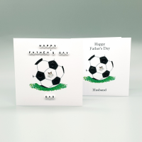 Personalised Football Father's Day Card - Black & White