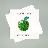 Personalised Green Apple Thank You Card