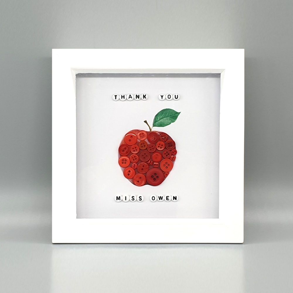 Teacher's Red Apple - 7" Box Frame