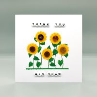 Personalised Sunflower Garden Thank You Card