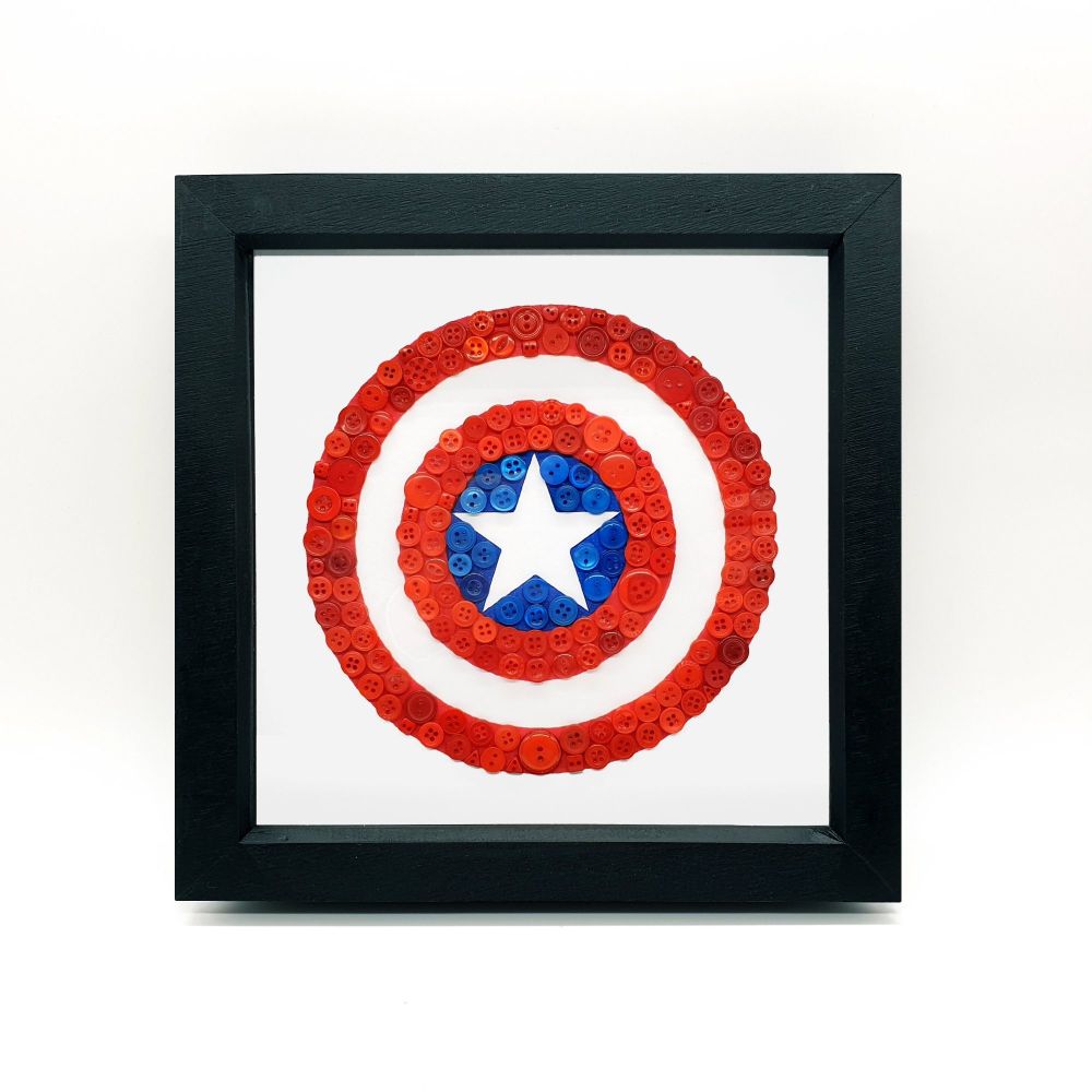 Captain America Inspired Artwork - 9" Box Frame
