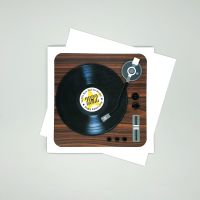 Personalised Record Player Father's Day Card