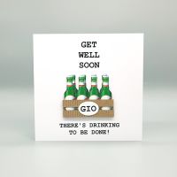 Personalised 3D Beer Crate Get Well Card