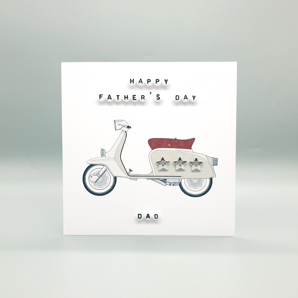 Personalised Classic Beige Lambretta Father's Day Card