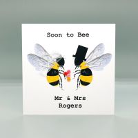 Personalised Soon To Bee Engagement Card