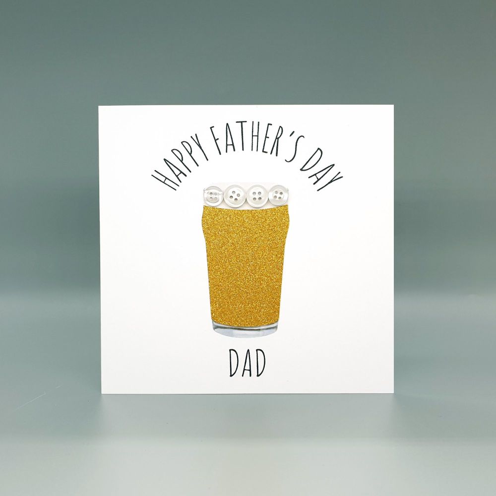 Personalised Beer Pint Father's Day Card
