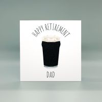 Personalised Guinness Pint Retirement Card