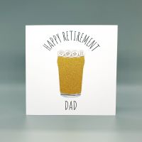 Personalised Beer Pint Retirement Card