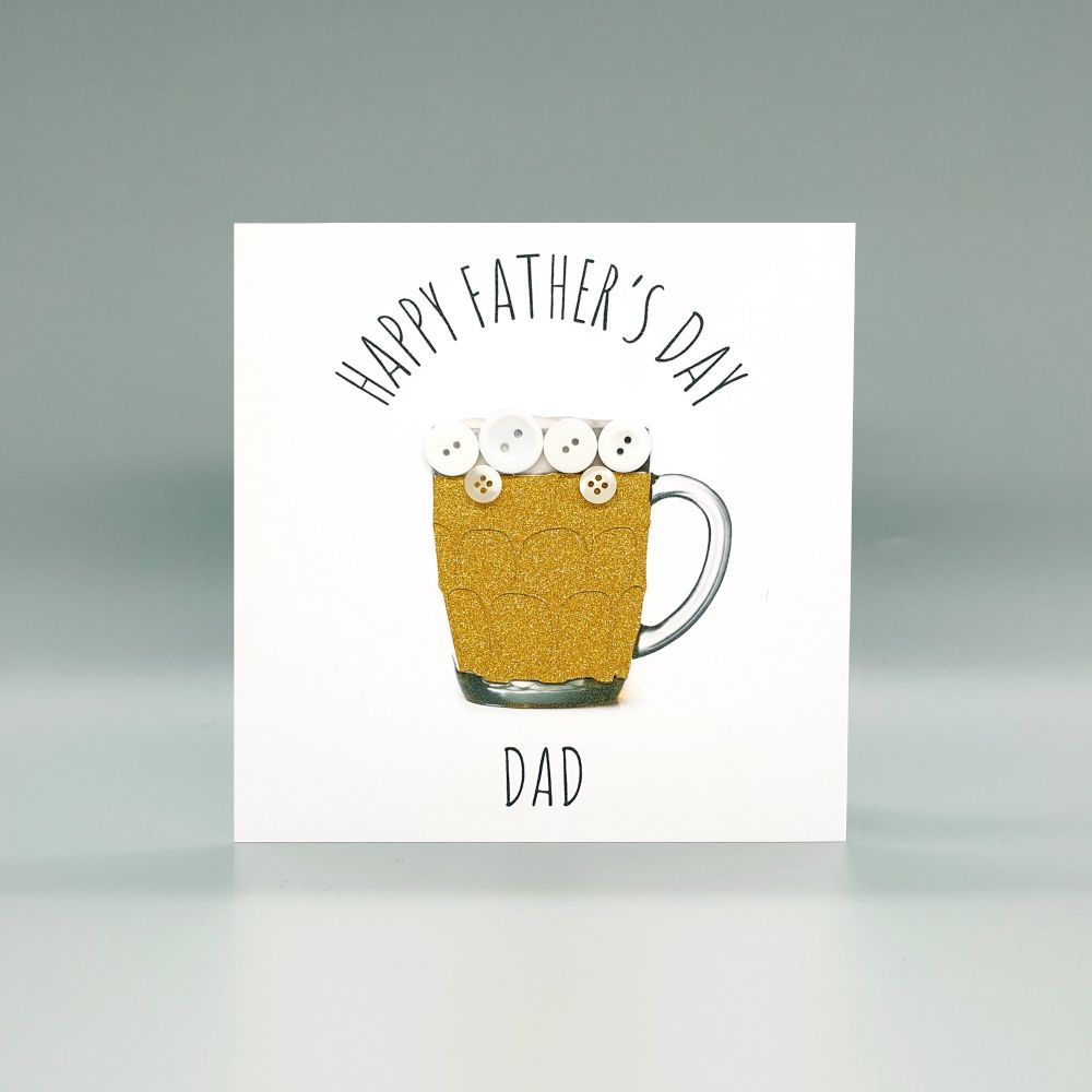 Personalised Beer Mug Father's Day Card