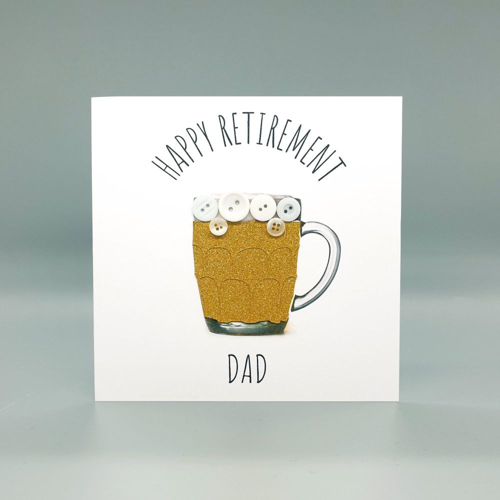 Personalised Beer Mug Retirement Card