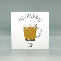 Personalised Beer Tankard Retirement Card