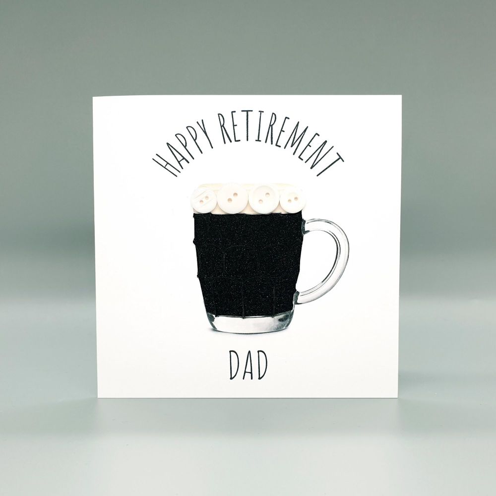 Personalised Guinness Mug Retirement Card