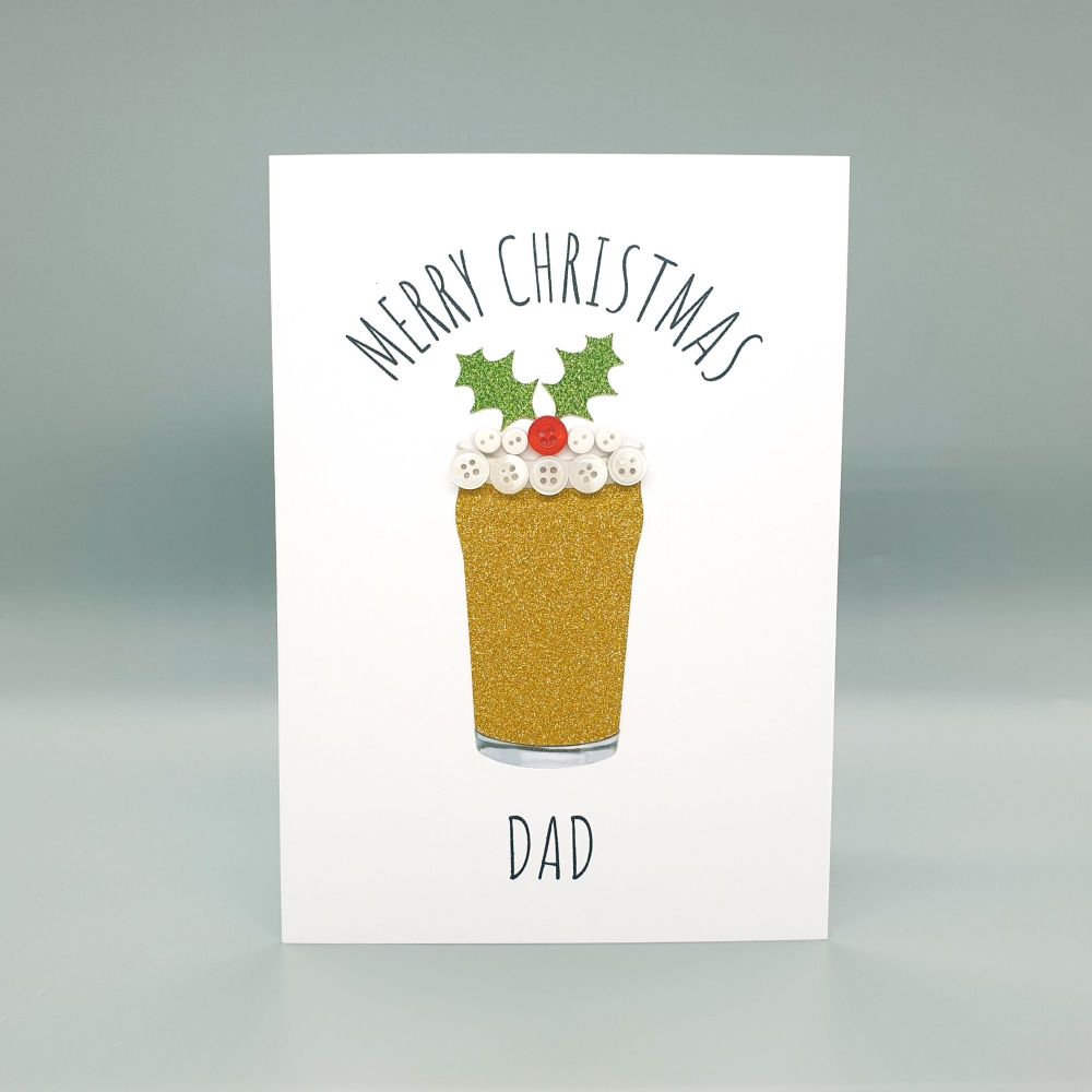 Personalised Beer Pint Christmas Card