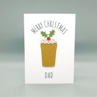 Personalised Beer Pint Christmas Card